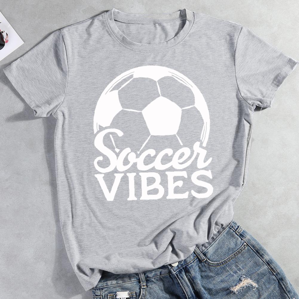 Soccer Vibes Round Neck T-shirt-0019610-Guru-buzz