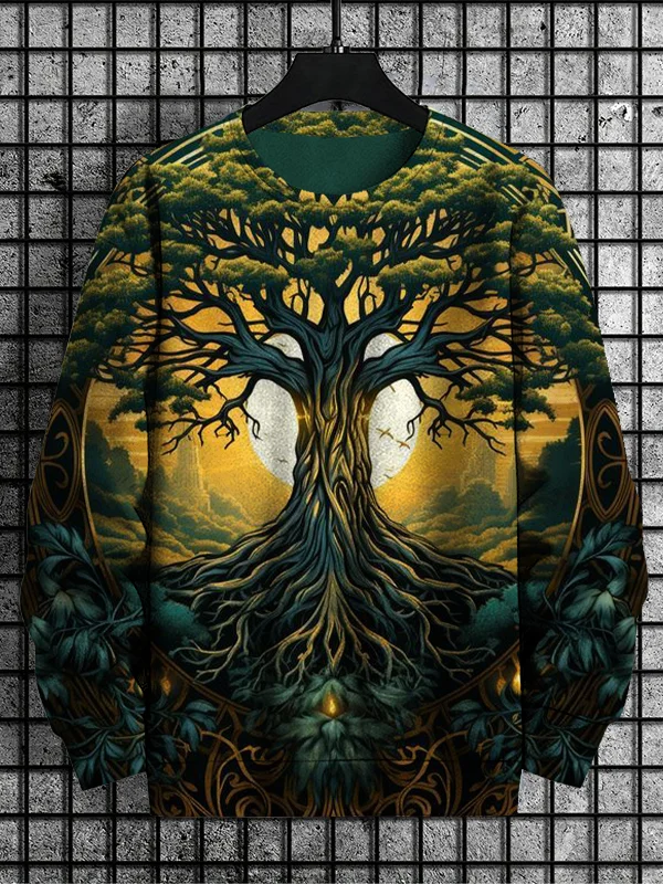 Men's Origin Tree The Tree Of Life Art Print Casual Sweatshirt