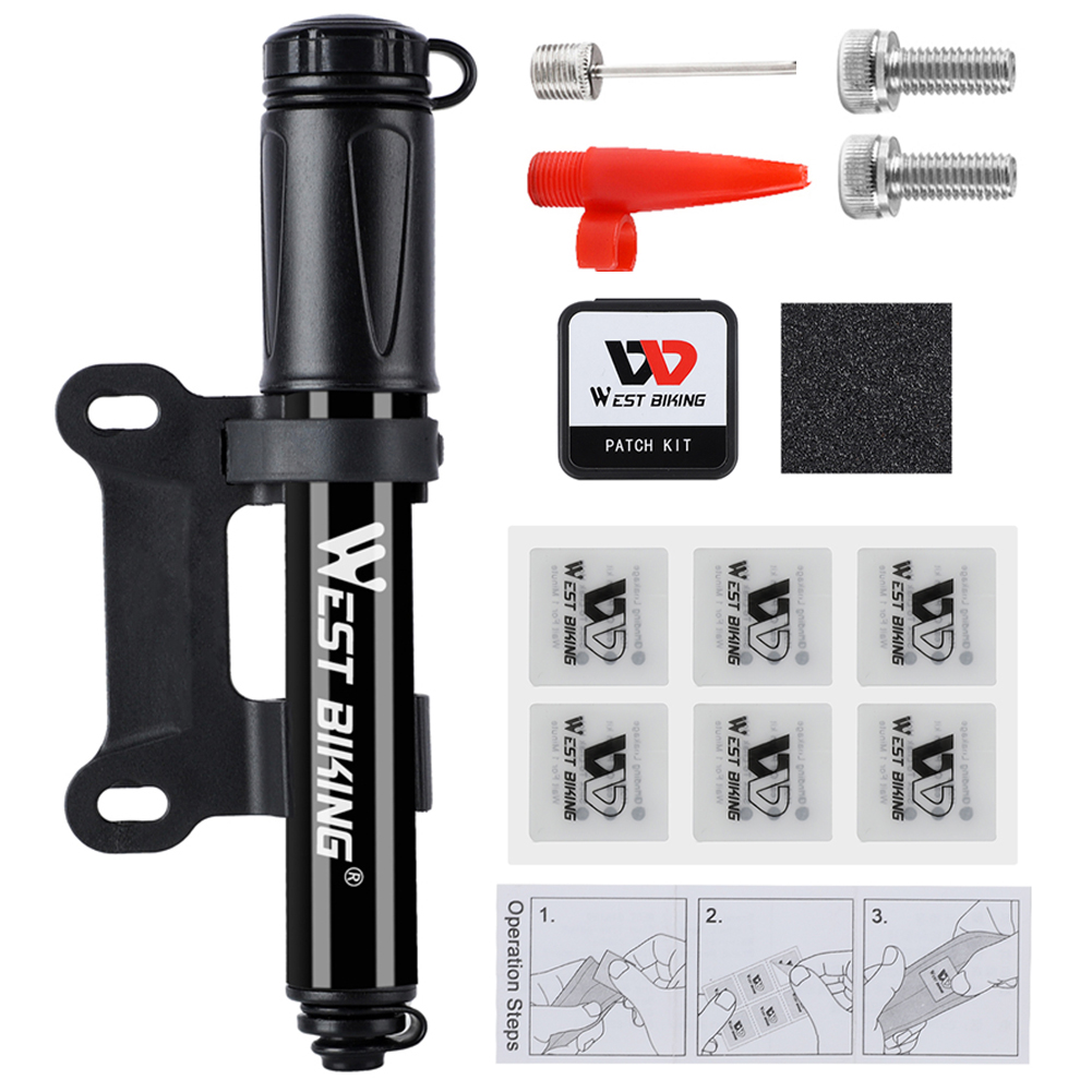 WEST BIKING Portable Bicycle Tyres Repair Tools with Bike Ball 100psi Pump, Air pump + tire prying rod, 501 Original
WEST BIKING Portable Bicycle Tyres Repair Tools with Bike Ball 100psi Pump, Air pump + tire prying rod, 501 Original