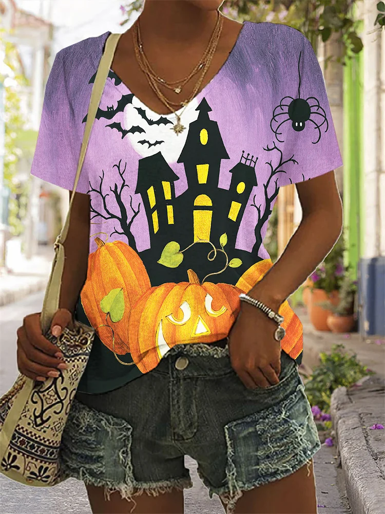 Happy Haunting House On Pumpkins T Shirt