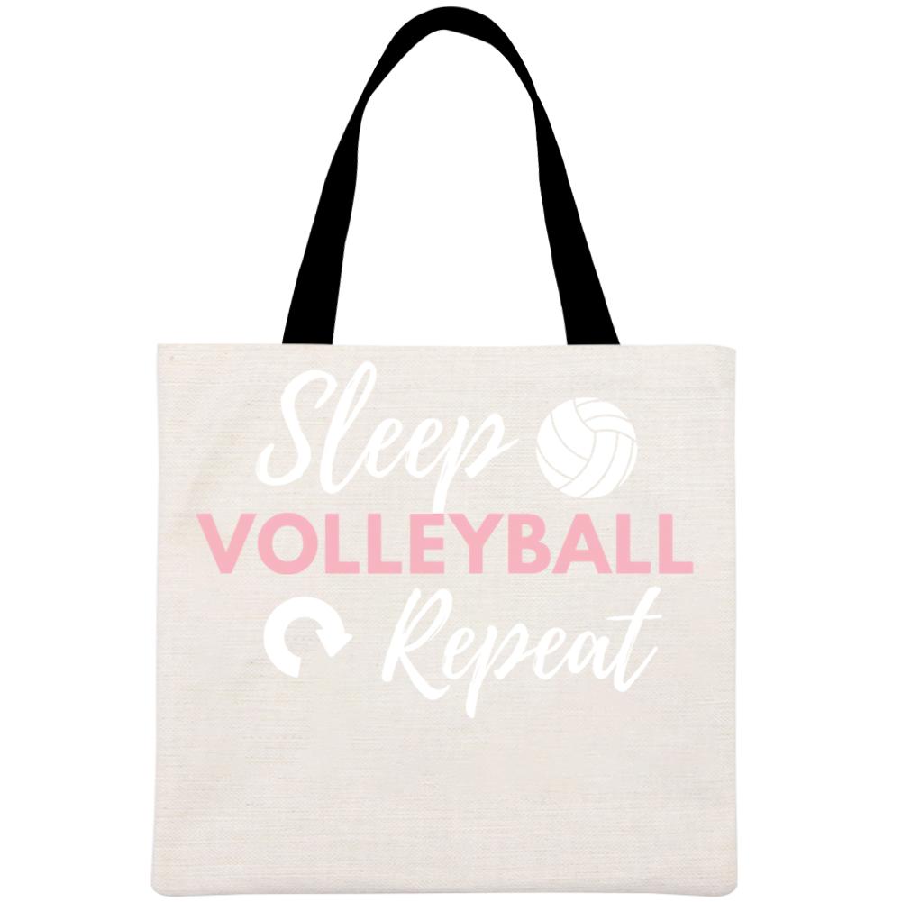 Sleep Volleyball Repeat? Printed Linen Bag-Guru-buzz