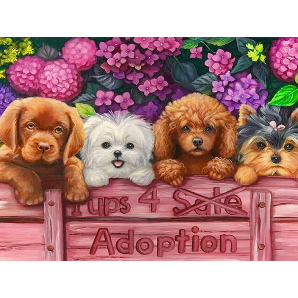 (Multi-Size) Four Dogs - Round/Square Drill Diamond Painting 40*30cm/50*40cm, Round diamond 30*40cm, 501 Original
(Multi-Size) Four Dogs - Round/Square Drill Diamond Painting 40*30cm/50*40cm, Round diamond 30*40cm, 501 Original