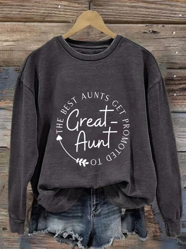 Women's Great Aunt Print Casual Sweatshirt