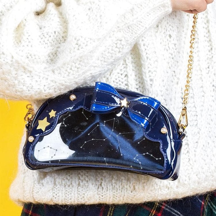 Galaxy Star Bow Cosmetic Bag/Cross Body Bag SP1812063