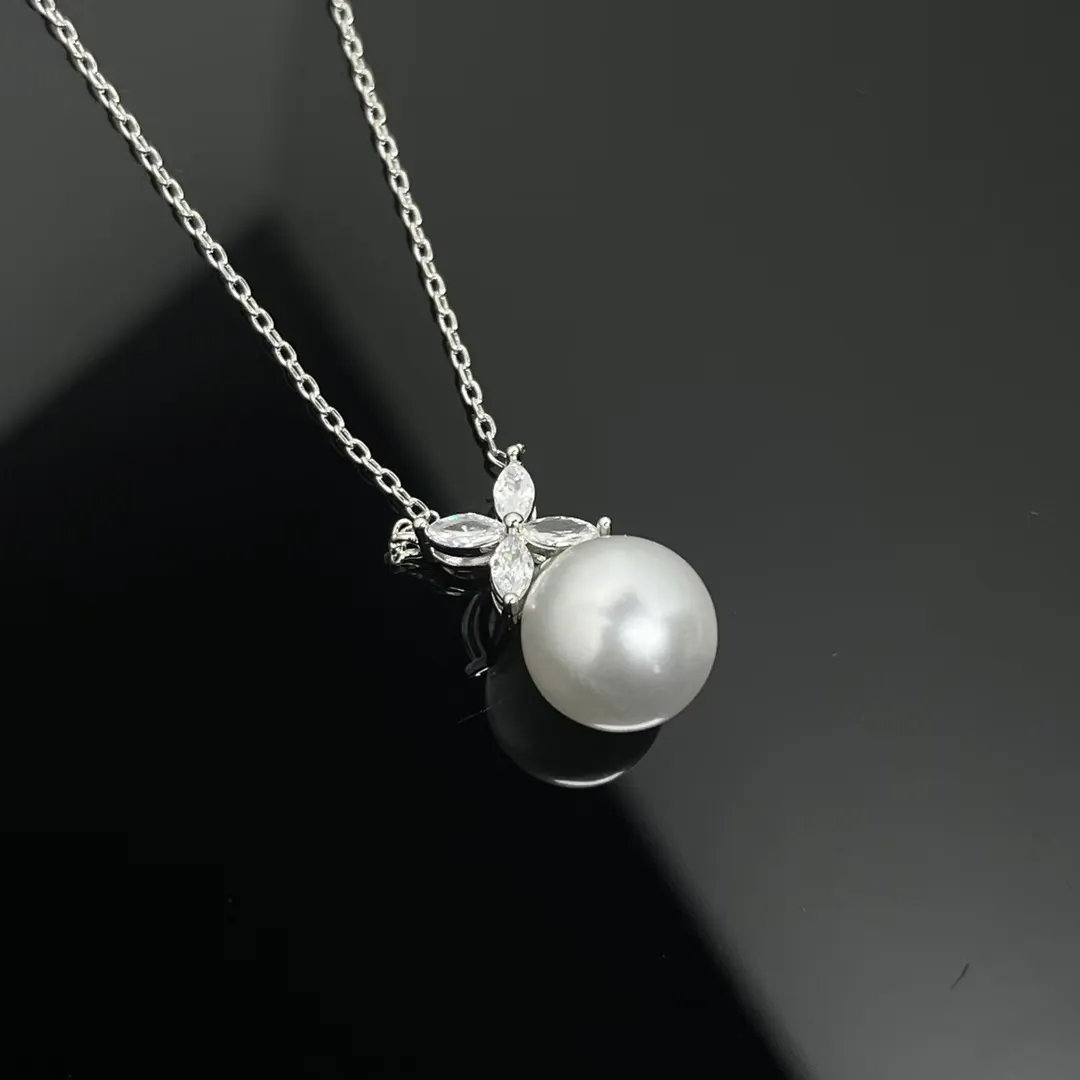 Tiffany Victoria Pearl and Diamond Pendant Necklace