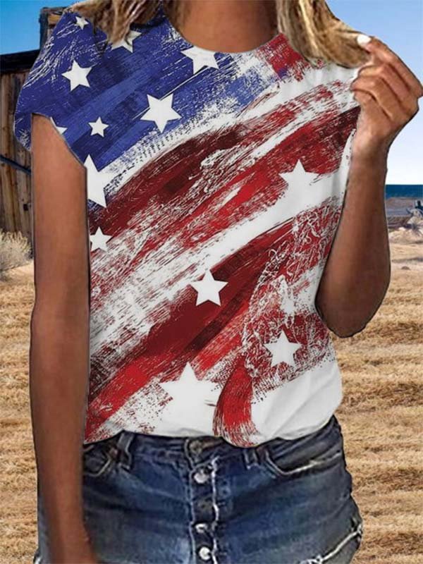 Bestdealfriday Casual Short Sleeve Printed Shirts Tops 11645779
