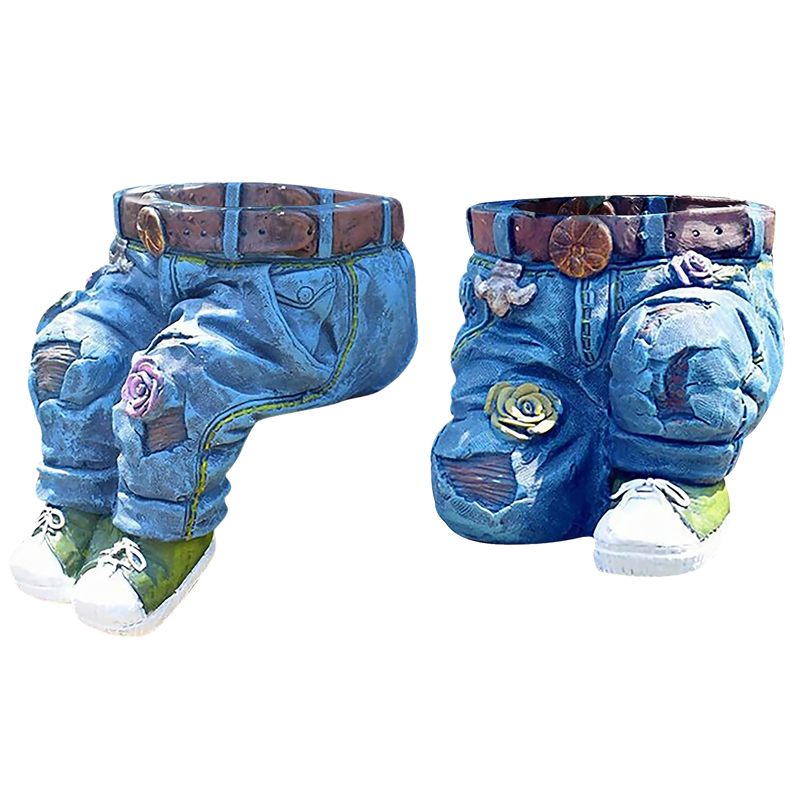 Jeans Flower Pot Blue Denim Pants Planter Creative Figurines DIY Plant Vase, Sitting posture, 501 Original
Jeans Flower Pot Blue Denim Pants Planter Creative Figurines DIY Plant Vase, Sitting posture, 501 Original