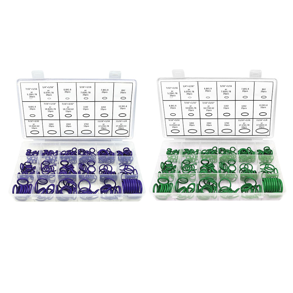 270pcs 18 Sizes HNBR O Rings Rubber Air Conditioning Seal Ring Set Car Tool, Purple, 501 Original
270pcs 18 Sizes HNBR O Rings Rubber Air Conditioning Seal Ring Set Car Tool, Purple, 501 Original