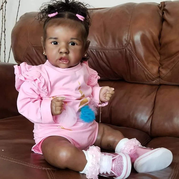 [Black Baby] 12'' Truly Look Real Handmade Rohde African American Reborn Baby Doll Girl By Dollreborns®