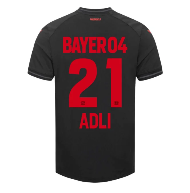 Bayer Leverkusen Amine Adli 21 Home Shirt Kit 2023-2024