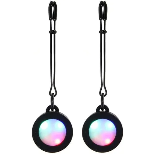 pornhint Pornhint Charmed Silicone Light Up Tweezer Clamps in Black