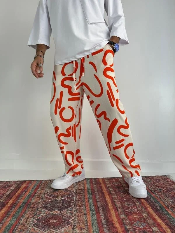 Men's Geometric Print Casual Pants