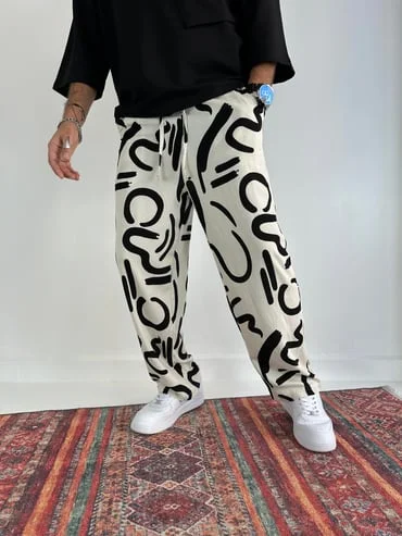 Men's Geometric Print Casual Pants