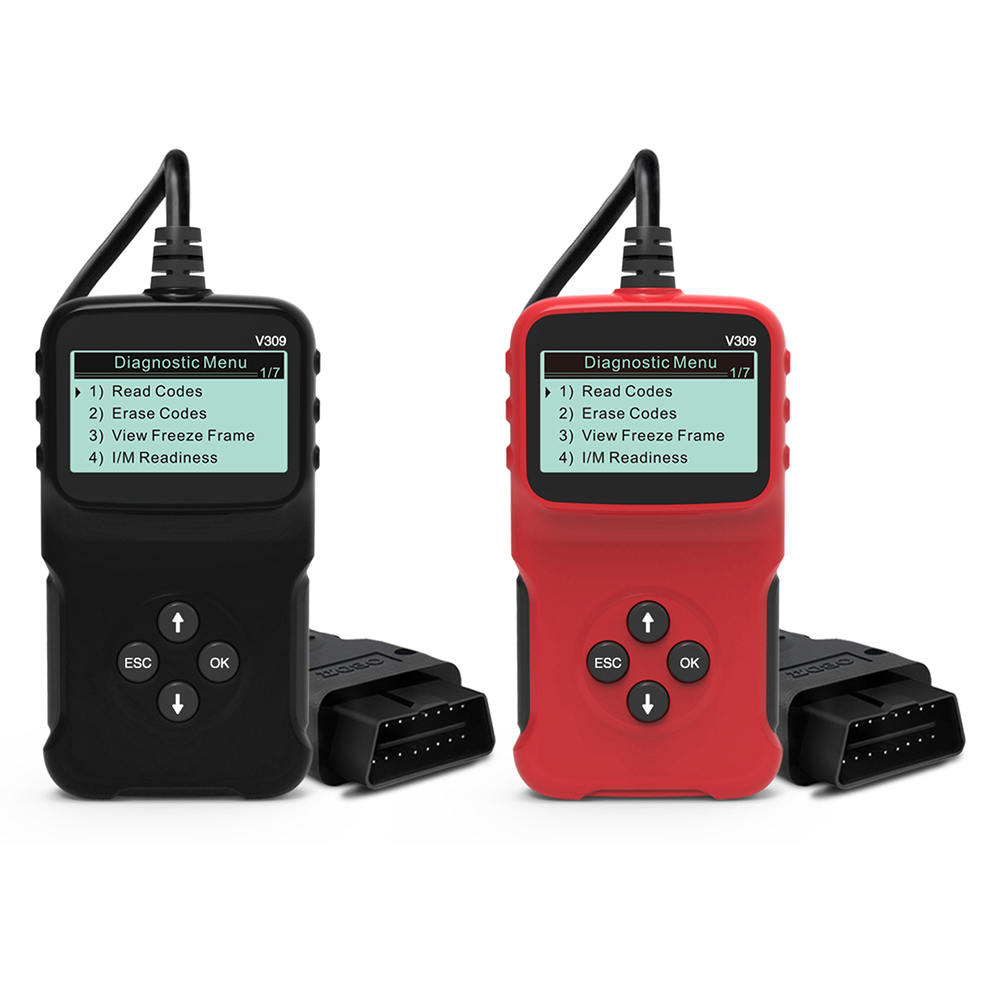 V309 OBD2 Scanner 5-Language Backlit LCD Display OBDII Car Diagnostic Tool, Red, 501 Original
V309 OBD2 Scanner 5-Language Backlit LCD Display OBDII Car Diagnostic Tool, Red, 501 Original