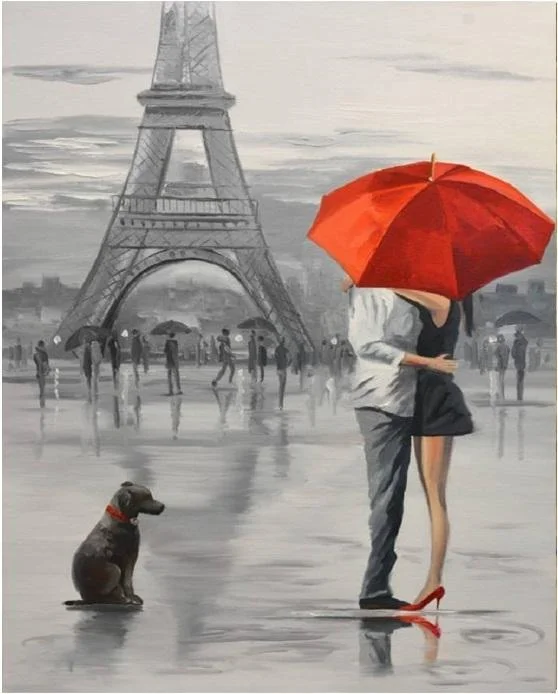 Couples In Paris - Romance and Love Paint By Numbers DQ47738