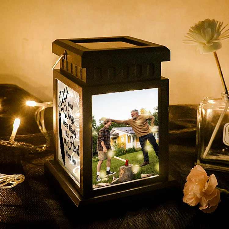Personalized Photo Lantern Lamp Your Wings Were Ready Memorial Sympathy gift
