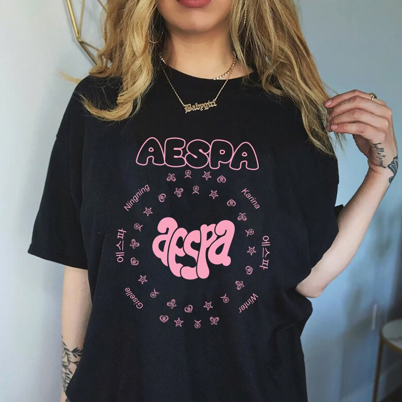 aespa Album MY WORLD Cute Logo T-shirt