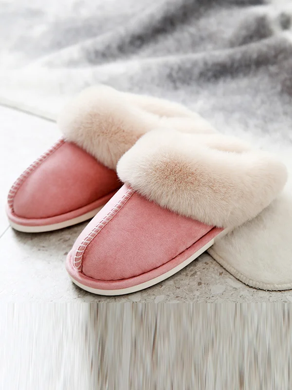 Indoor Warm Faux Fur Non-Slip Keep Warm Slippers
