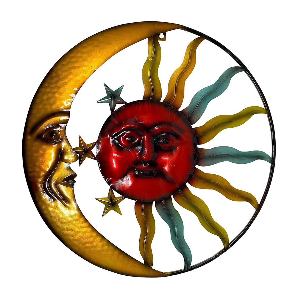 Metal Iron Moon Sun Art Crafts Rust-proof Wall Ornament Home Garden Decor, 501 Original
Metal Iron Moon Sun Art Crafts Rust-proof Wall Ornament Home Garden Decor, 501 Original