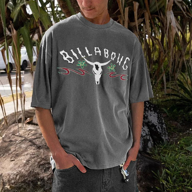 Retro Billabong Horns Printed T-shirt