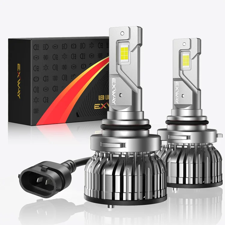 Exway 9006 LED Headlight Bulbs, LED Headlights Conversion Kit, Super Bright 6500K Cool White, Plug n Play, 2 Pack