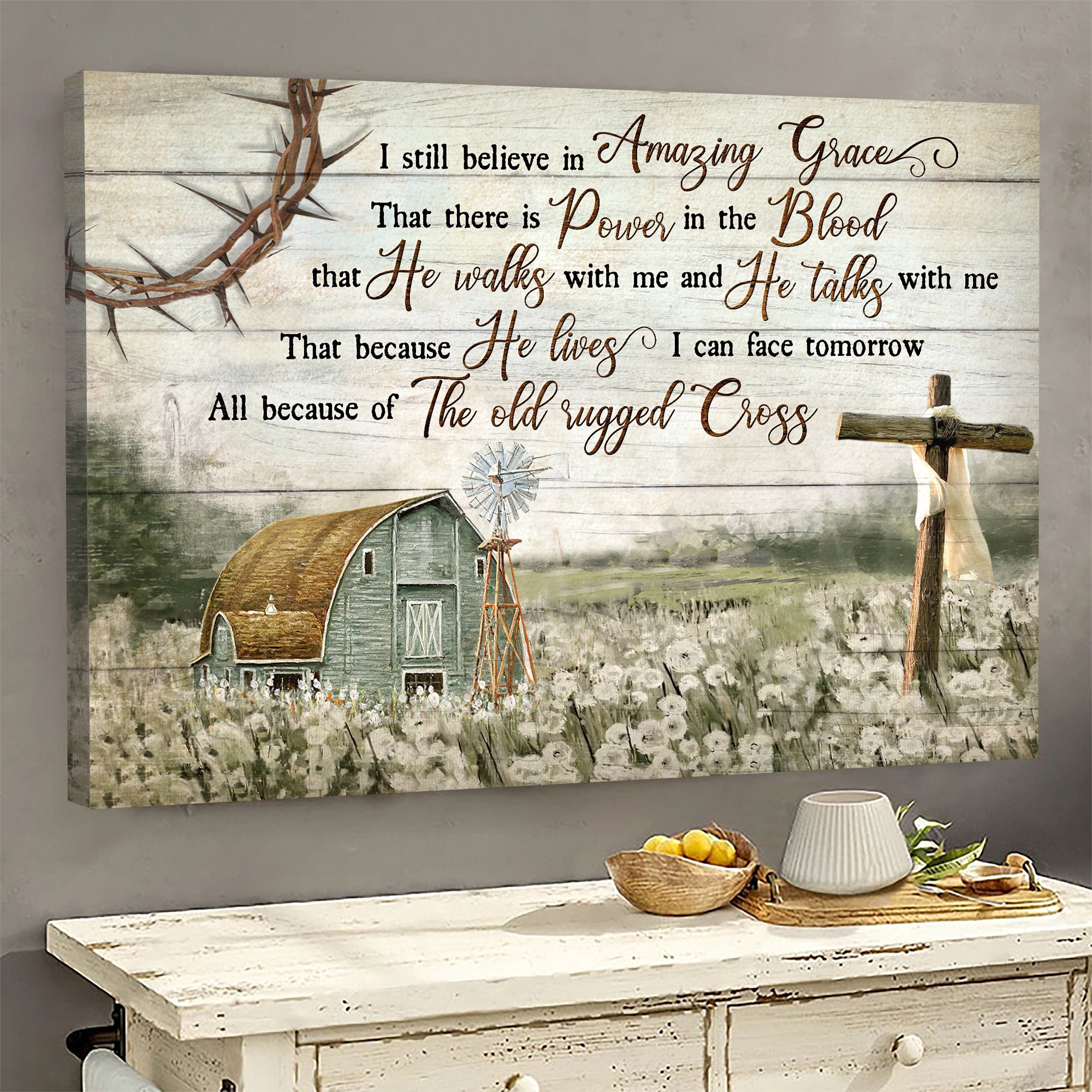 I still believe in Amazing Grace - Jesus Landscape Canvas Wall Art