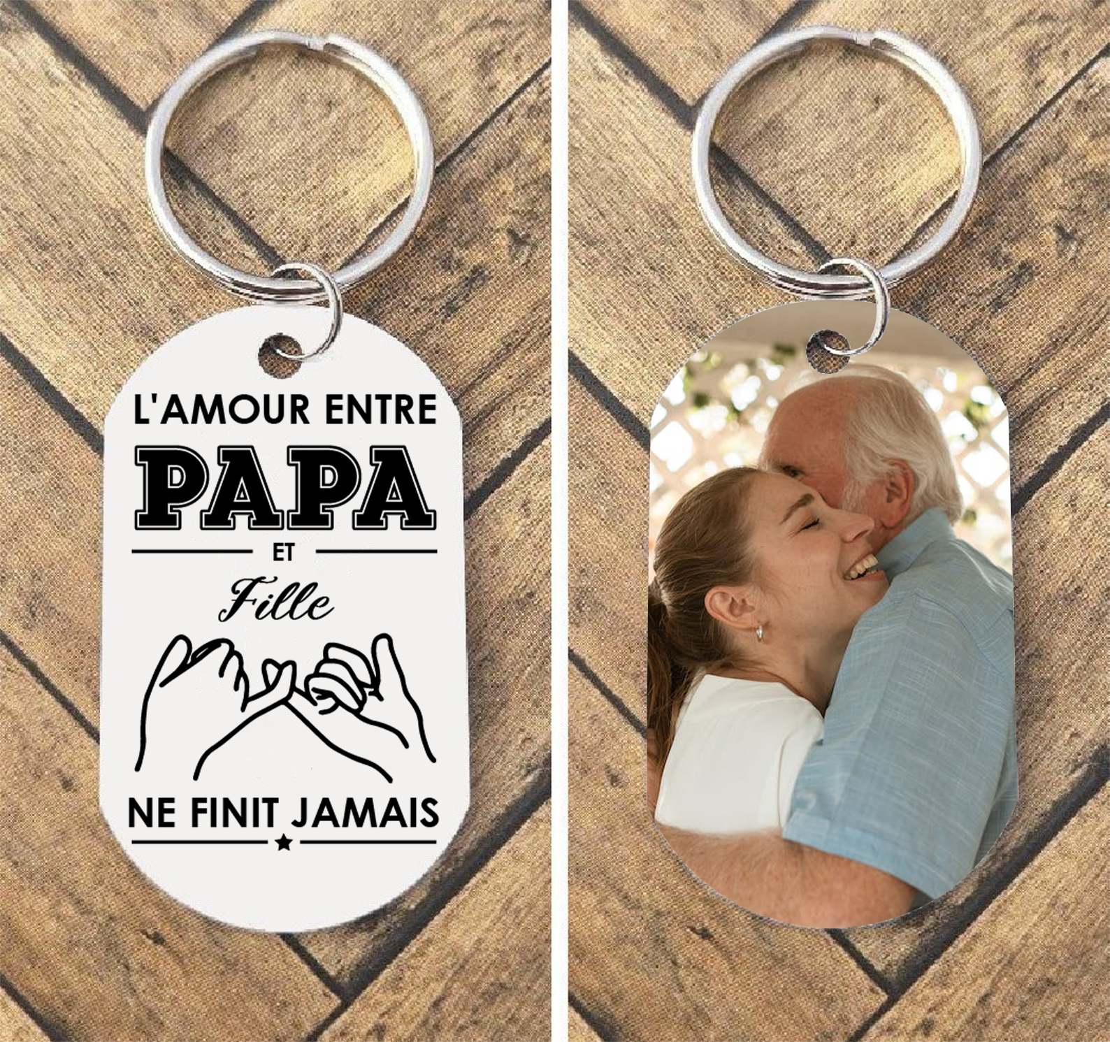 Devenir Mon Papa Ma Maman - Câlin De Poche Personnalisé Photo