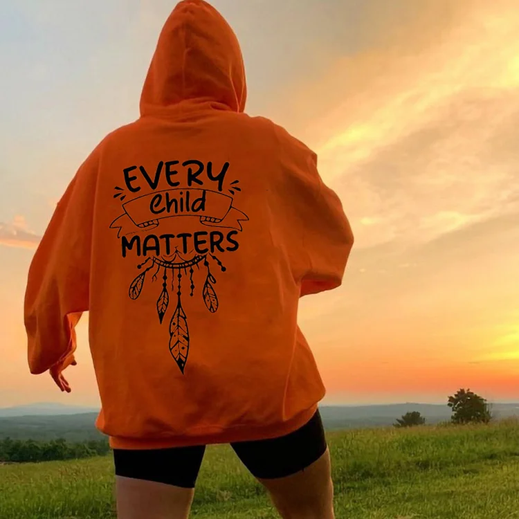 Every Child Matters casual printed hoodie