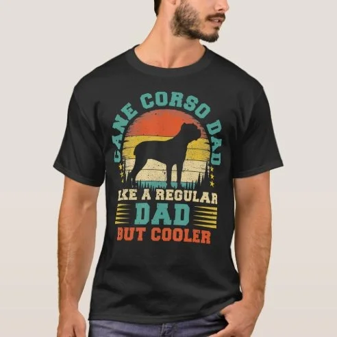 Mens Cane Corso Dad Funny Vintage Cane Corso Dog F T-Shirt