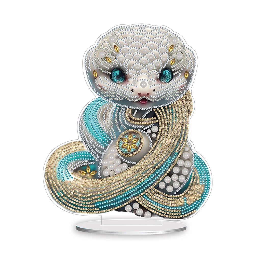 Zodiac Snake Diamond Painting Desktop Ornament Kit for Office Desktop Decor