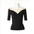 2025 Latin Dance Costumes Sexy Mesh V Neck Black Short Sleeves Tops Women Practice Clothes Samba Latin Performance Wear BL5760