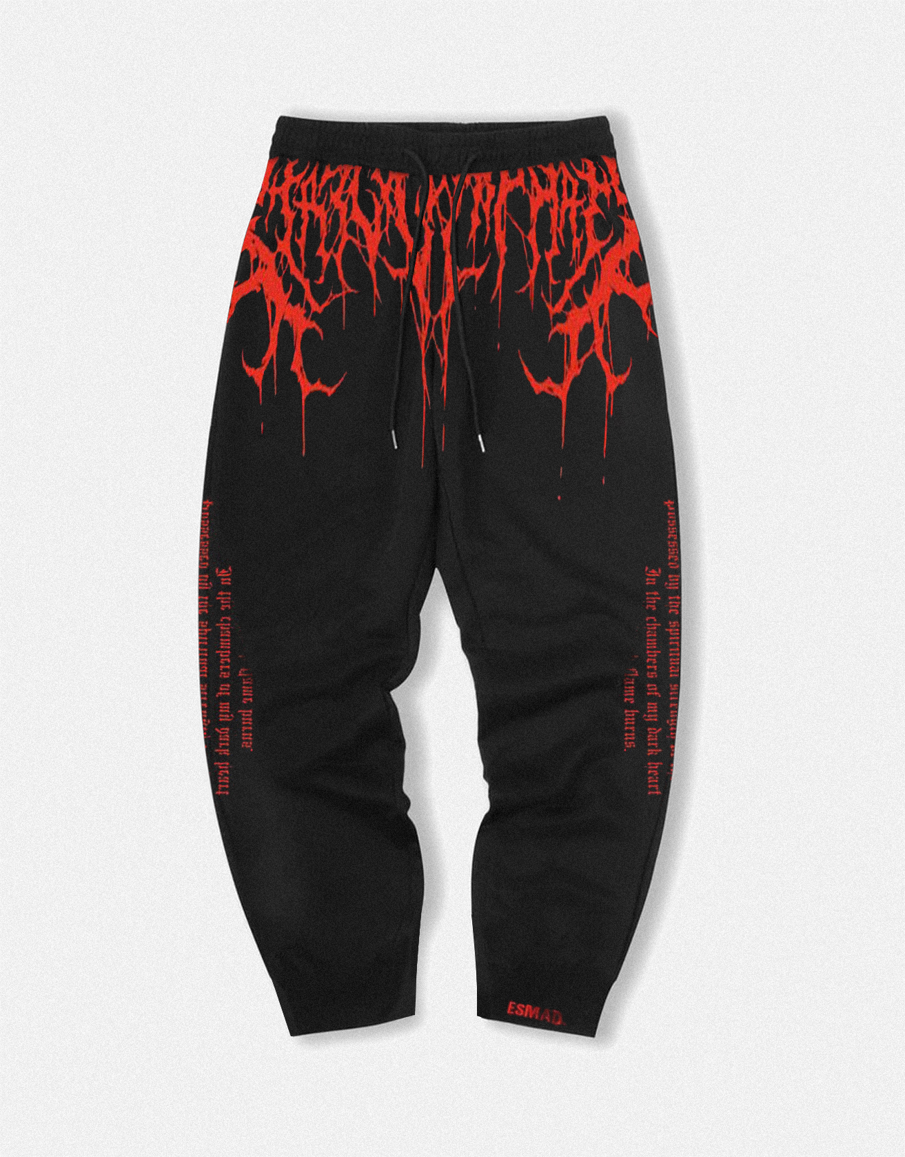 Blood Red Coil Devil Casual Sweatpants / TECHWEAR CLUB / Techwear