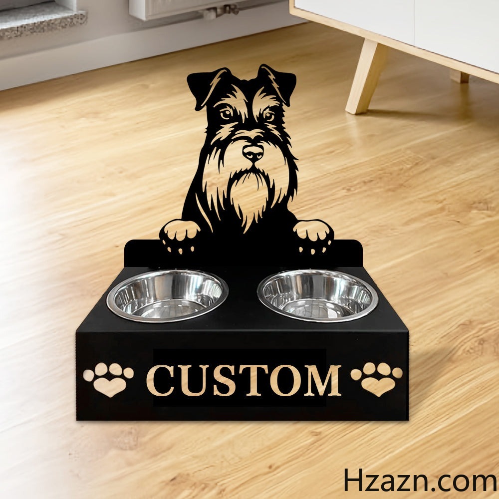 Dog food bowl with name best sale