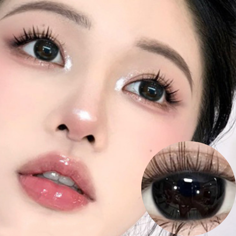 Natural Jet Black Contact Lenses(6 months wear)