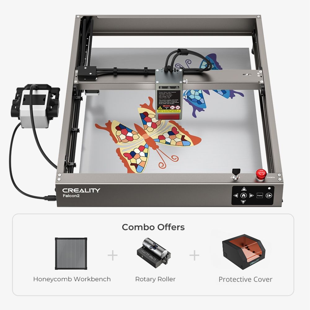 Creality Falcon2 40W with Rotary Roller and Protective Cover – 3D Printer  Spare Parts Wholesale Mall