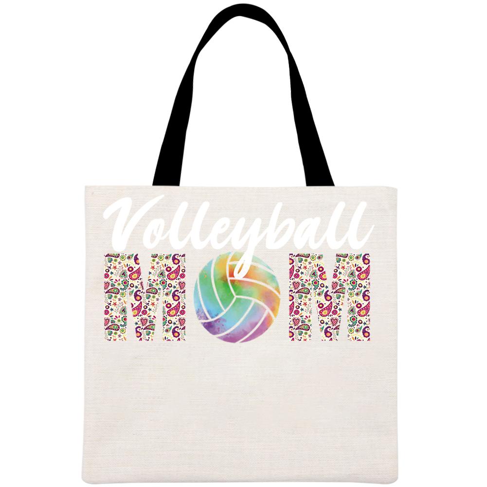 Volleybal Gift For Volleyball Mom Printed Linen Bag-Guru-buzz
