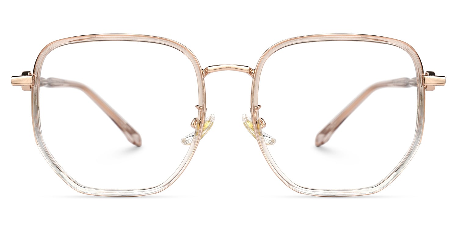 Greeley Geometric Brown Eyeglasses Vooglam UK