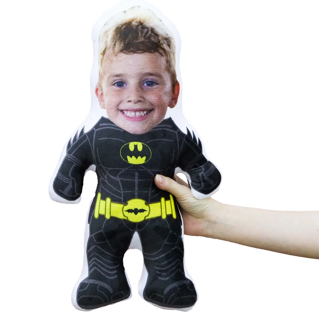 MiniMe Pillow Dolls Face Body Pillow, My Face Pillow Custom Pillow Face Body Pillow Personalized Photo Pillow Gift Pillow Toy Bat Man Superhero DC Comic Throw Pillow MiniMe Pillow Dolls and Toys