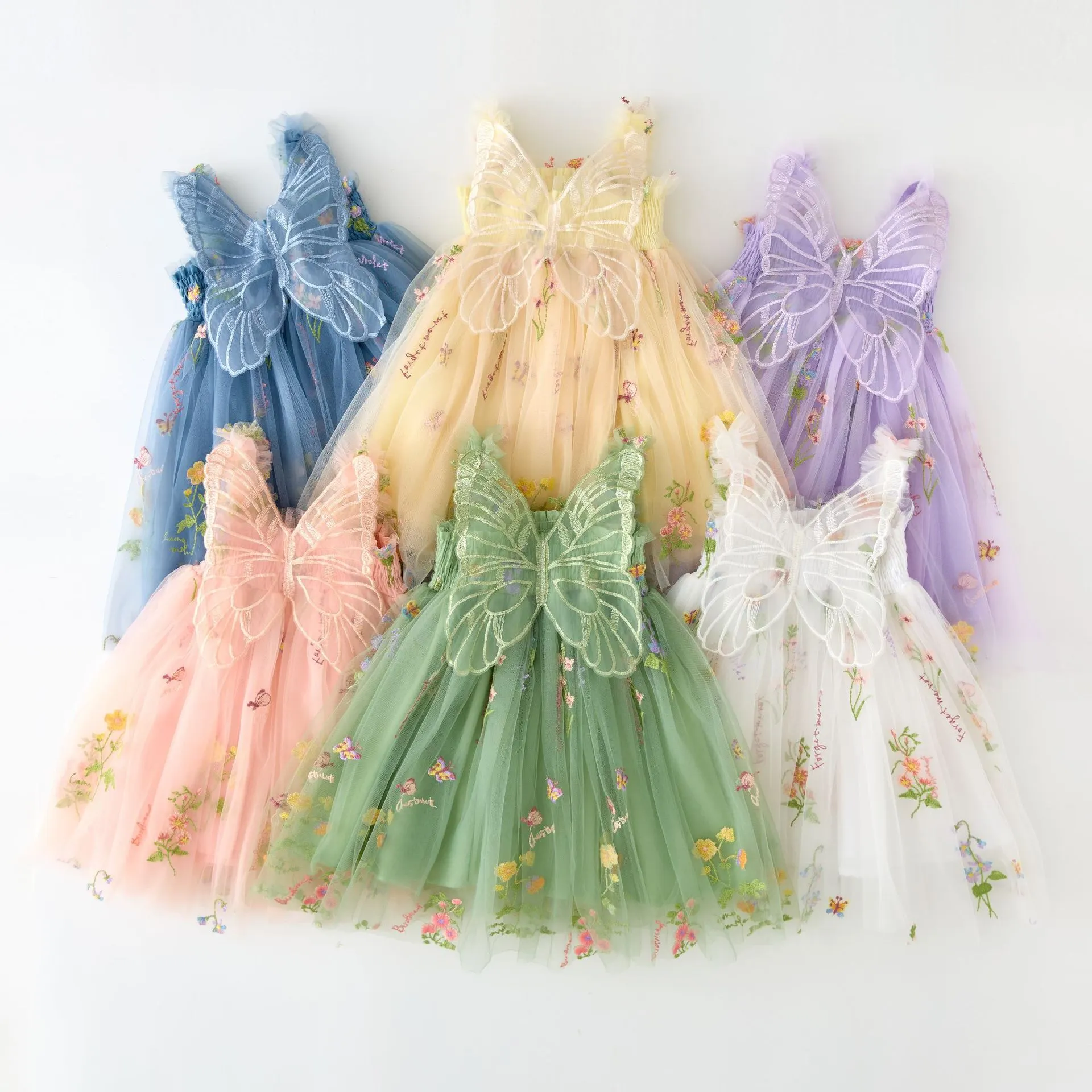 birthday butterfly dress for girl Cute Baby Girl Butterfly Dress Toddler Birthday Beauty Pageant Princess Dress