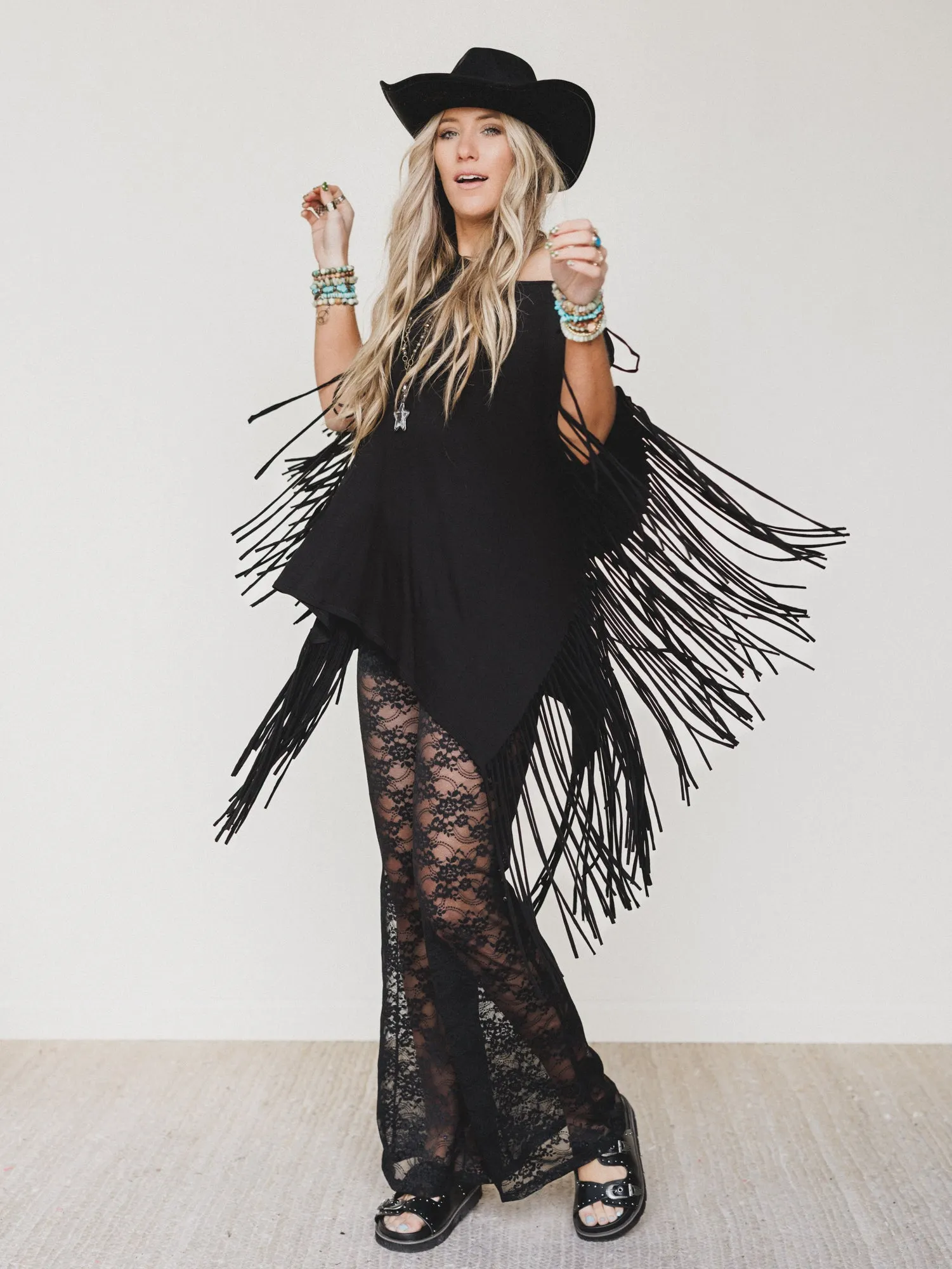 All In Time Lace Pants - Black