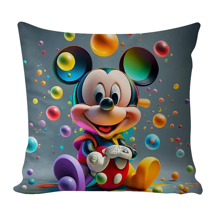 Pillow-Disney Mickey 11CT Stamped Cross Stitch 45*45CM(17.72*17.72In)