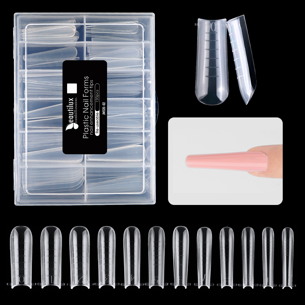 Dual Forms For Nail Extention | Full Cover | Square| 12 sizes | 120pcs