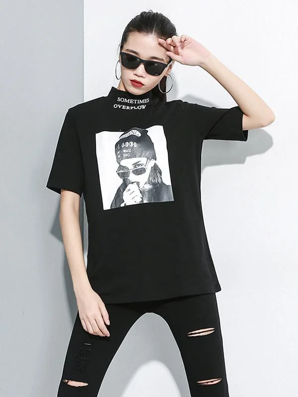 Comfortable Stamped T-shirt