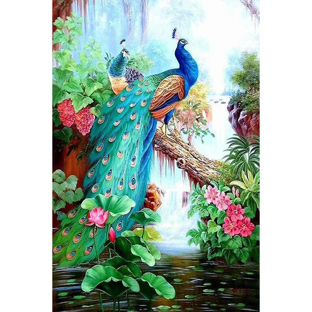 Full Round Diamond Painting - Lordly Peacock(30*40cm)
