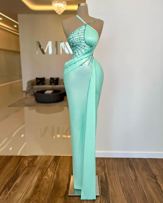 Ester halter outlet mermaid gown