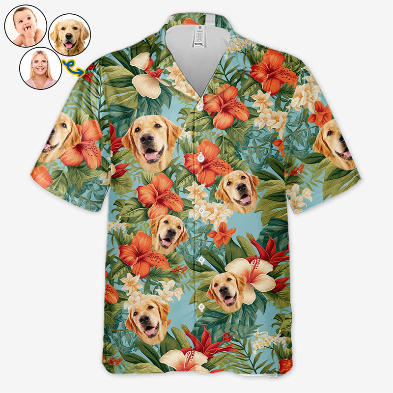 Custom Photo Summer Time Pineapple Style - Dog & Cat Personalized Custom Unisex Tropical Hawaiian Aloha Shirt - Summer Vacation Gift, Gift For Pet Owners, Pet Lovers main image 1
