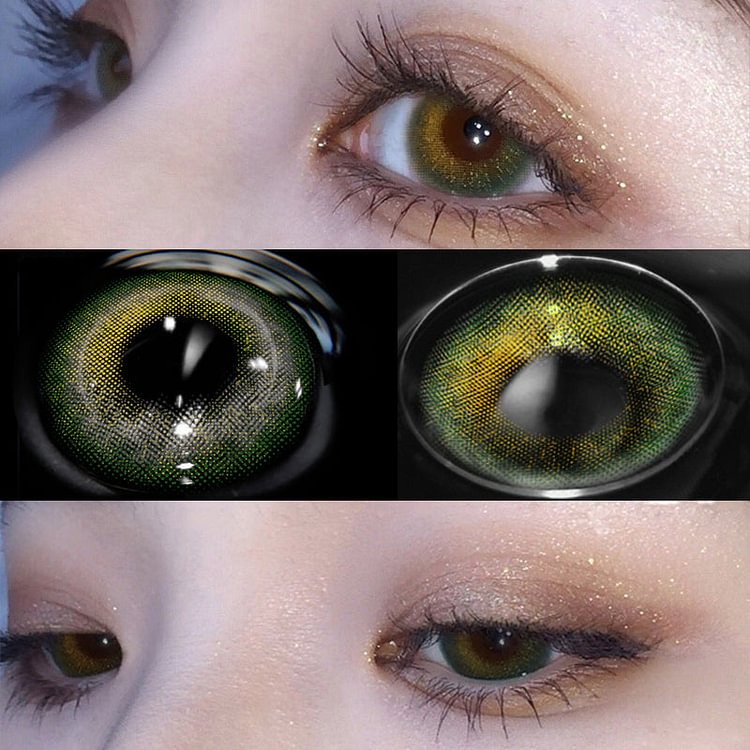 Princess Moon Shiny Green Colored Contact Lenses Contacts BE729