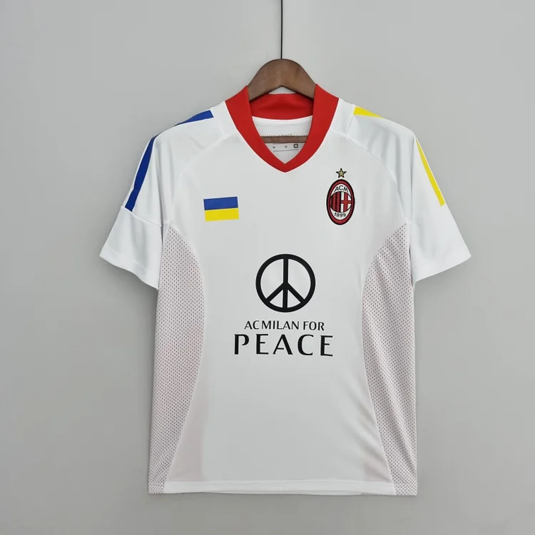 AC Milan Away Retro Shirt Kit UCL 2002-2003 - White