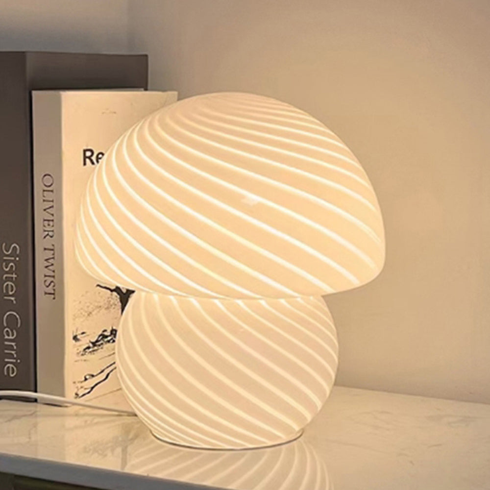 White Glass Bedroom Table Lights Modern Beside Lamp