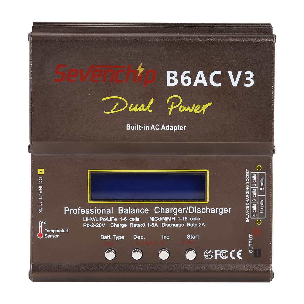 iMAX B6AC 80W NiCd NiMH Lipo LiHV Battery Balance Charger for RC Helicopter, Eu plug, 501 Original
iMAX B6AC 80W NiCd NiMH Lipo LiHV Battery Balance Charger for RC Helicopter, Eu plug, 501 Original